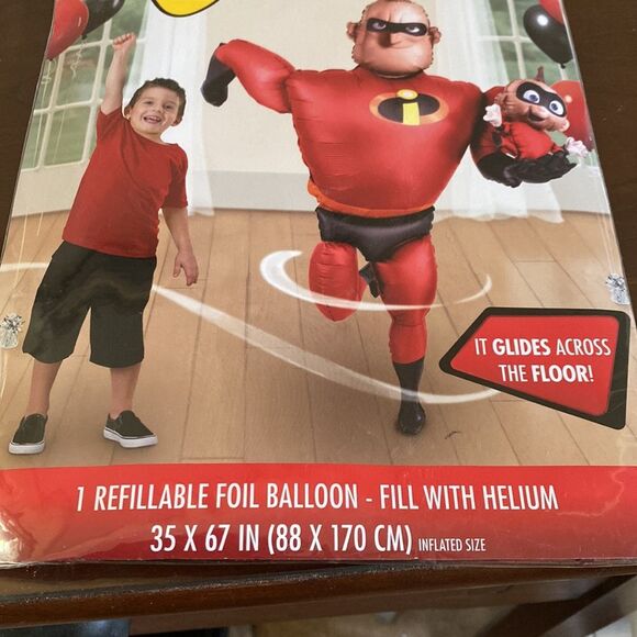 Incredibles 2 Mr. Incredible and baby Jack Jack 67 inch tall balloon - Picture 2 of 4